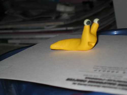 Day 72:  Smiling Sculpey Banana Slug
