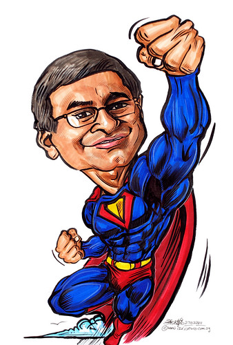 Superman caricature for Unilever