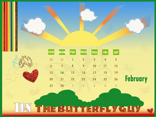 Free February 2011 Desktop Calendar