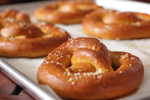 pan of pretzels