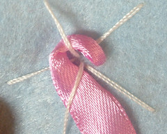 Ribbon embroidery on felt 09