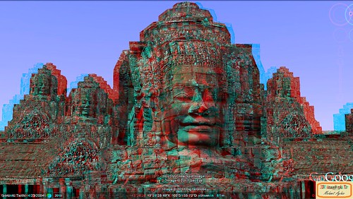 Bayon Temple Angkor Cambodia by 3D Anaglyph Turkey