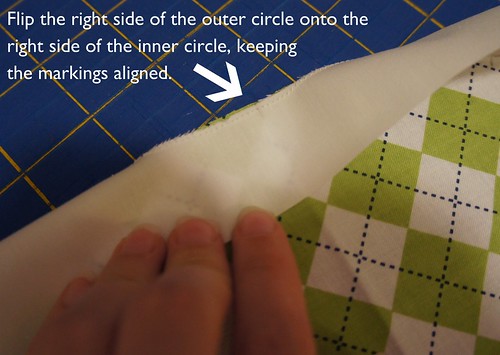 flip fabric at markings