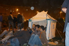 Medics tent in the demonstration. (around midnight)
