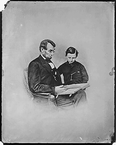 President Abraham Lincoln and Tad Lincoln