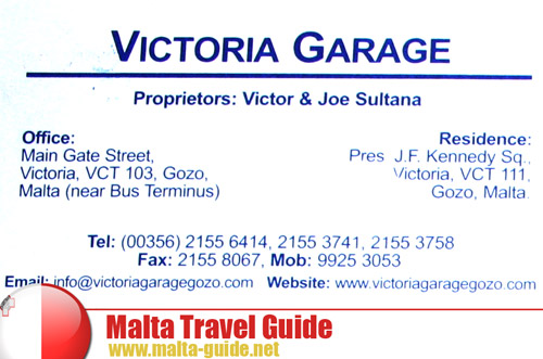 Victoria Garage Bicycle Rental in Gozo Island
