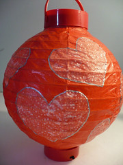 Heart Embellished Paper Lantern
