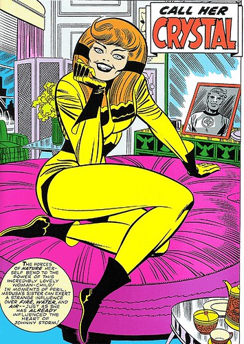 Crystal by Jack Kirby pinup from Fantastic Four Annual 5 1967