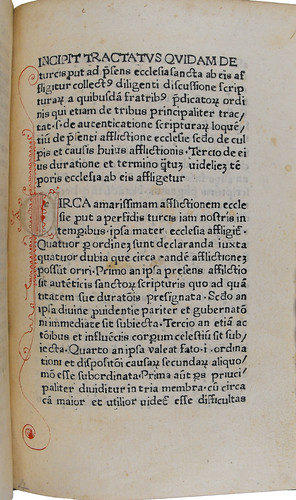 Pen-work initial in Tractatus quidam de Turcis