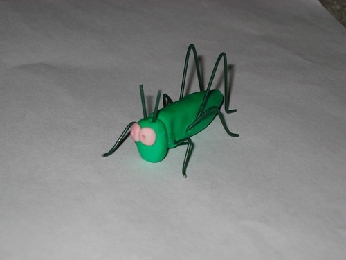 Day 60:  Sculpey Grasshopper