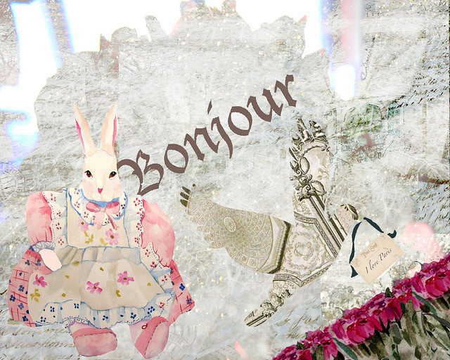 bonjour bunnie with layer one dove