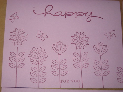 Day 63:  Four Purple Floral Notecards