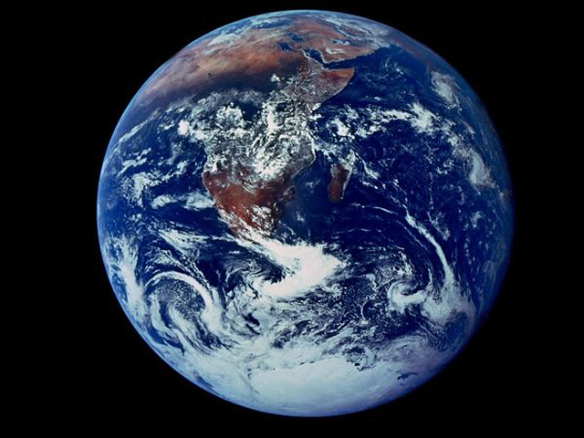 first photo of the earth