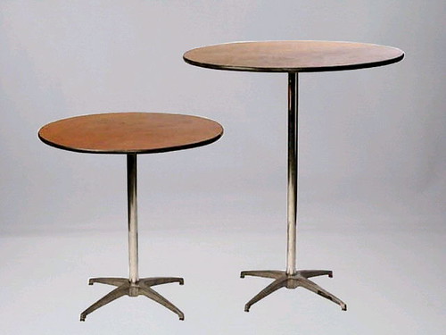 30 inch round sit-down and stand-up rental tables