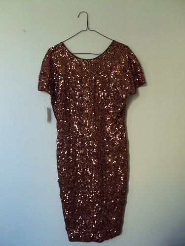 Bronze Vintage Sequin Dress 