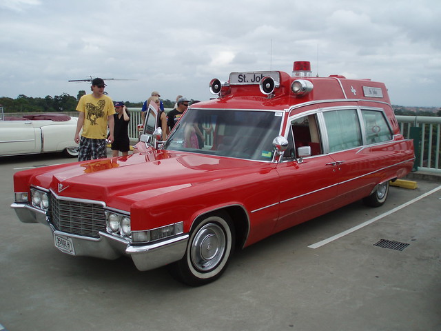 1969 Cadillac Superior Rescuer High Top ambulance. Taken at the 2011 New 