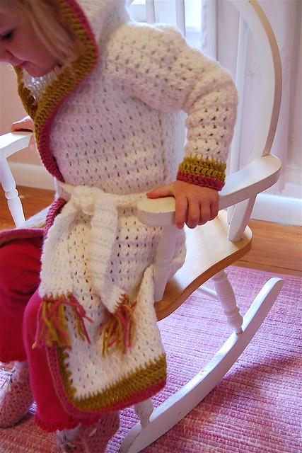 crocheted robe