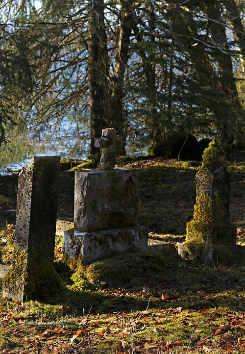 headstones in Kasaan Cemetery, Kasaan, Alaska