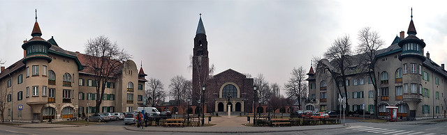 Mátyás tér - Jézus szíve templom / The heart of Jesus church (Győr)