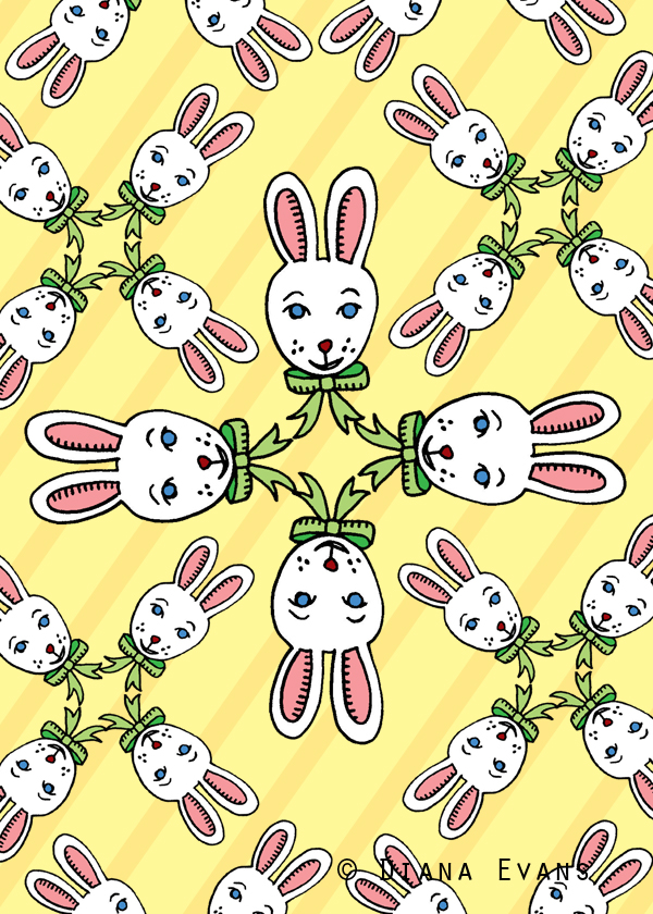 colour 5 x 7 easter bunny fabric3