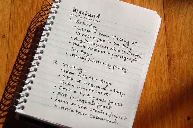weekend to-do