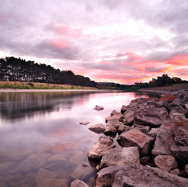 Manawatu River at dusk