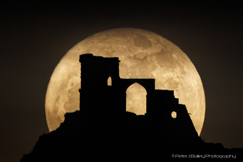 Super Moon and Mow Cop by peterjbailey