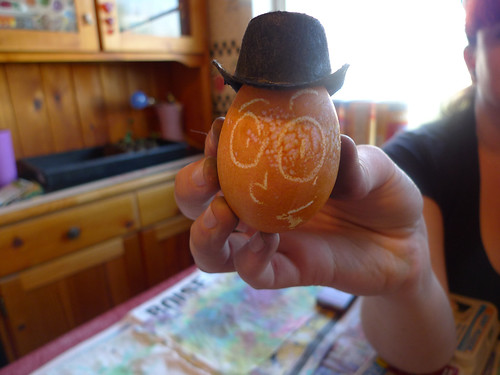 egg in a hat