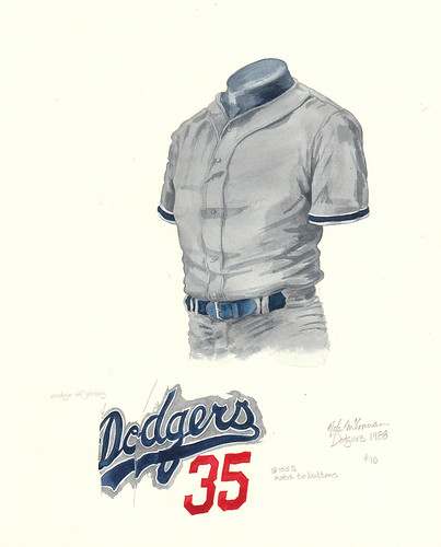 los angeles dodgers uniform. LA Dodgers 1988 uniform