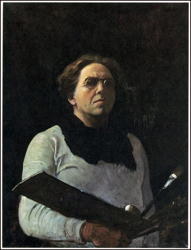 "Self Portrait with Palette" 1909 by N.C. Wyeth by Plum leaves