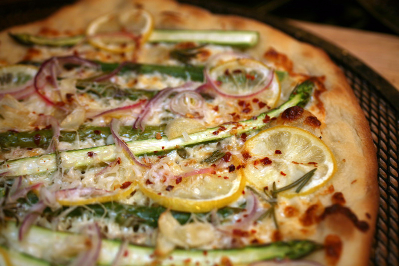 pizza | asparagus, meyer lemon & rosemary