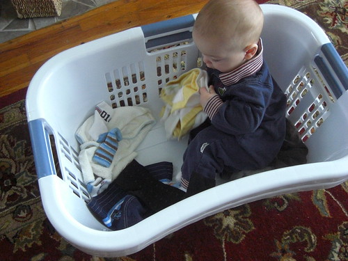 Baby helps with laundry v. 2