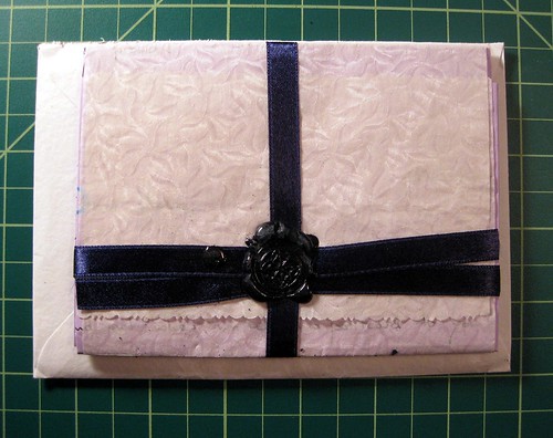 Ribbon and wax seal, inside envelope