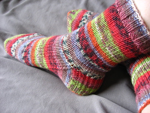 finished stripe socks 1