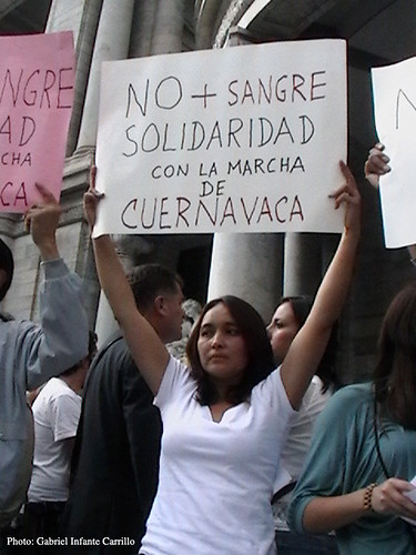 Solidiaridad con marcha Cuernavaca