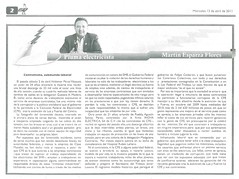 Pluma Electricista, Martín Esparza 13-04-2011