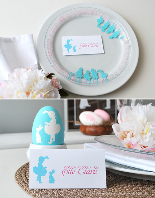 Easter Silhouette Plate - Printable and Tutorial