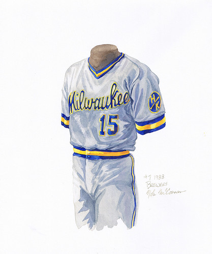 milwaukee brewers wallpaper. Milwaukee Brewers 1988 uniform artwork