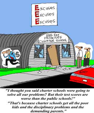 charter-schools-excuses editorial cartoon
