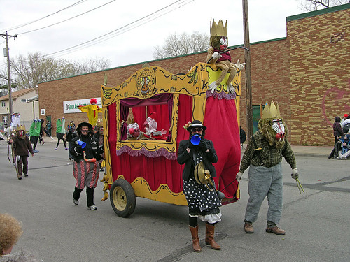 MayDay 2011 puppet show in puppet parade