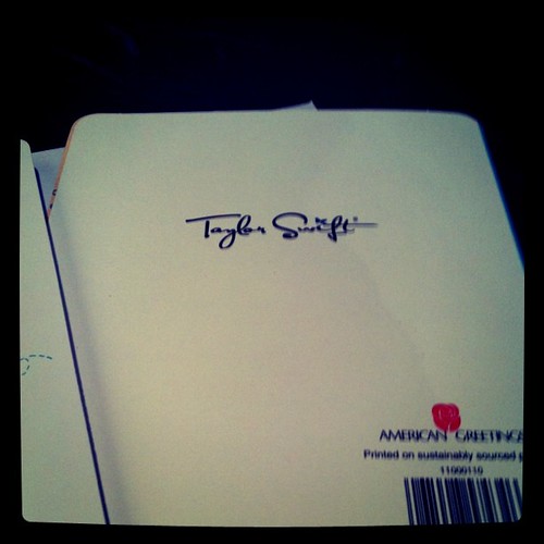 Taylor Swift Greeting Cards. I got my mom a Taylor Swift greeting card.