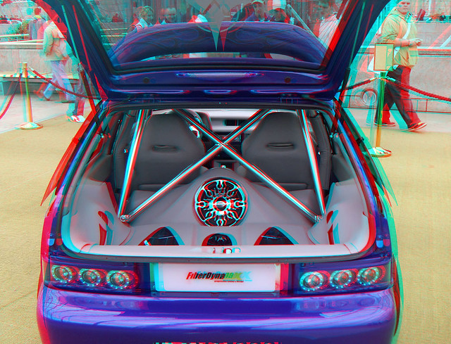 3D red/cyan Anaglyph - AMI Style 2011, Suzuki Swift GTI Tuning by 3D - red/cyan
