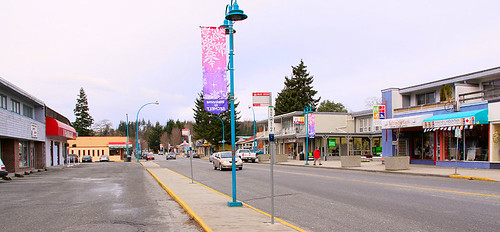 parking and street in Sechelt