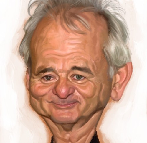 digital caricature of Bill Murray - 2a