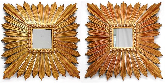 spanish colonial gilt sunburst mirrors