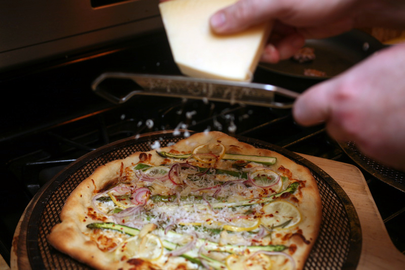 pizza | asparagus, meyer lemon & rosemary