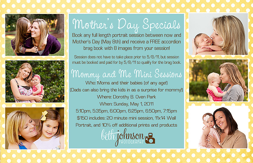 tallahassee mothers day special sale and mommy and me mini sessions
