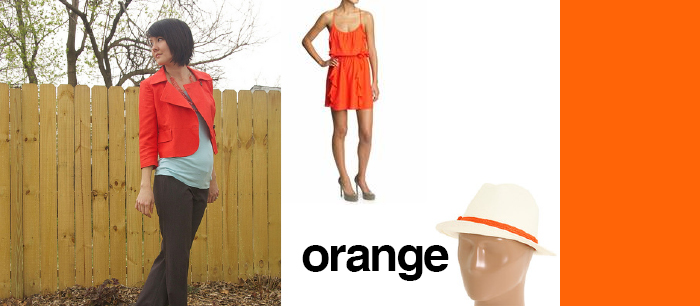 dash dot dotty style blog spring trends orange orange? orange! jackets kate spade hat