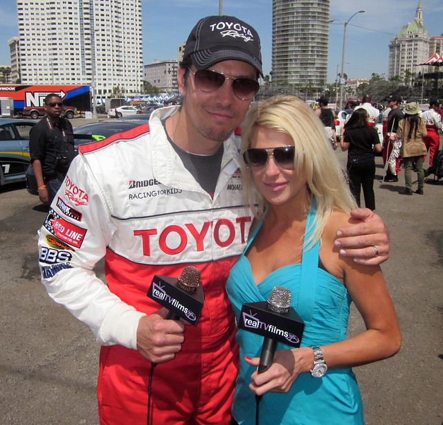 Michael Trucco, Jennifer Lexon, Toyota Grand Prix Celebrity Race 2011