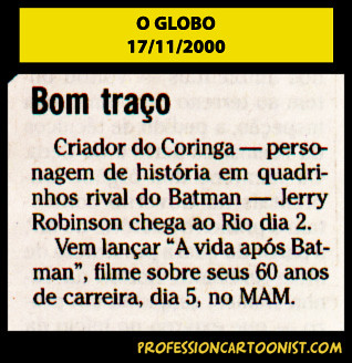 "Bom traço" - O Globo - 17/11/2000